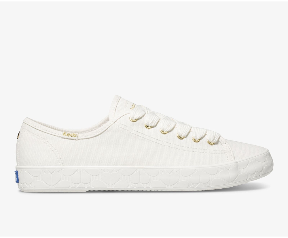 Keds Sneakers White - Kate Spade new york Kickstart Logo Foxing - Womens VSJYNR-912